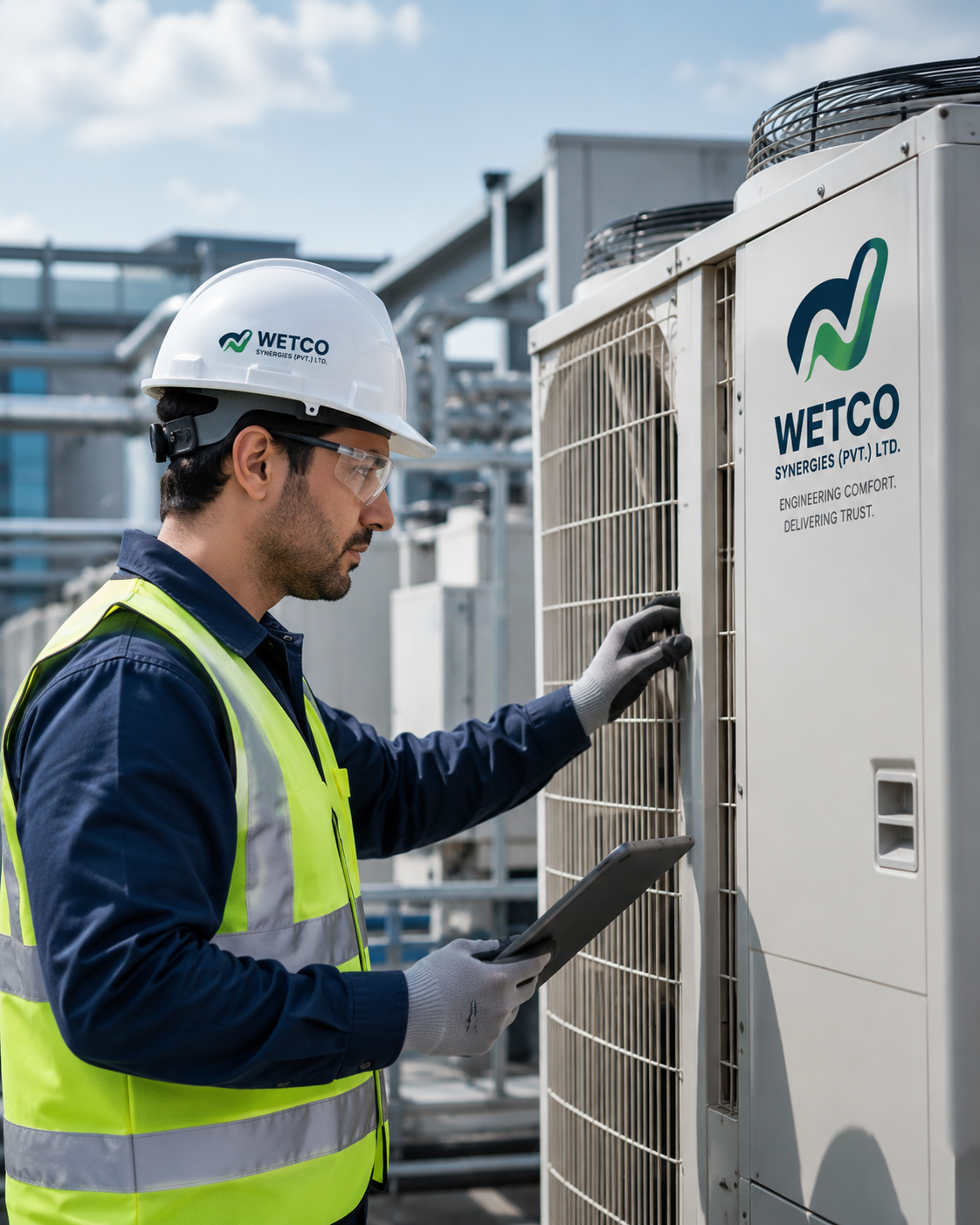 WETCO HVAC engineer at work