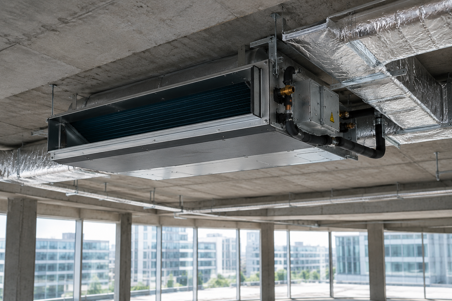 Commercial HVAC ducted installation