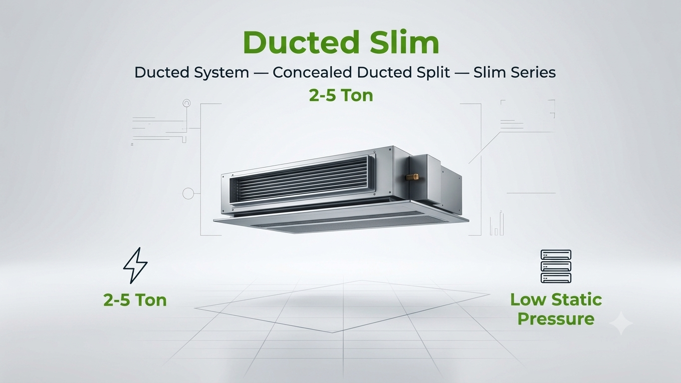 Concealed Ducted Split — Slim Series